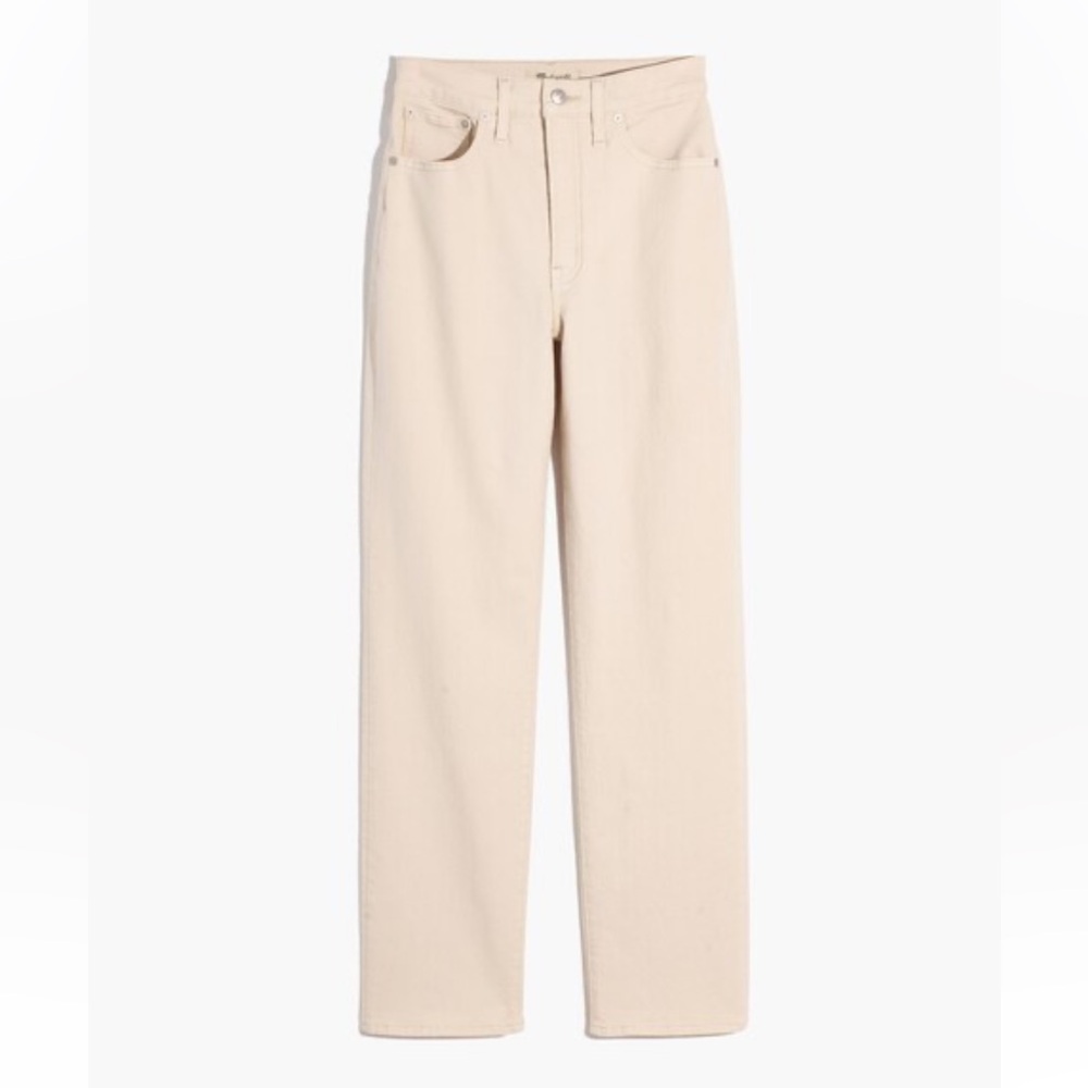 Madewell Straight Leg Jeans in Cream